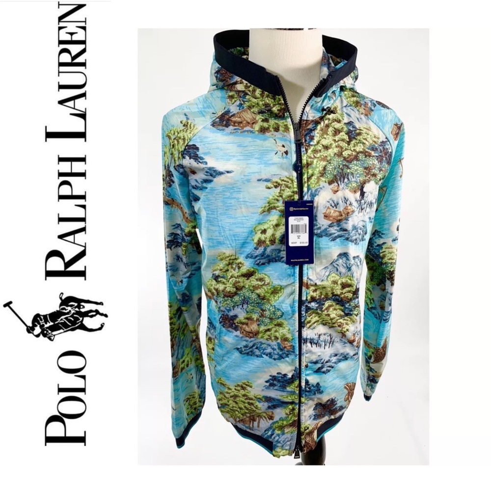 Polo Ralph Lauren Hawaiian Windbreaker Rain Hoodie - Picture 1 of 8